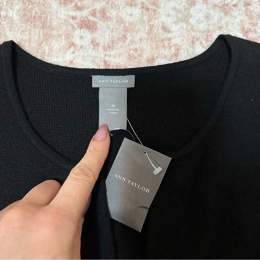 NWT Ann Taylor Merino Wool Crystal Cardigan - Picture 5 of 14
